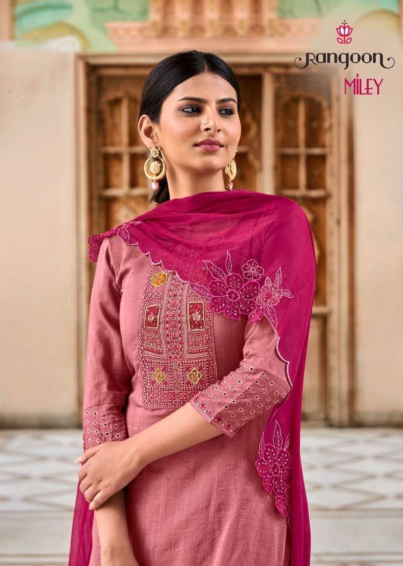 rangoon miley series 4601-4606 viscose readymade suit 