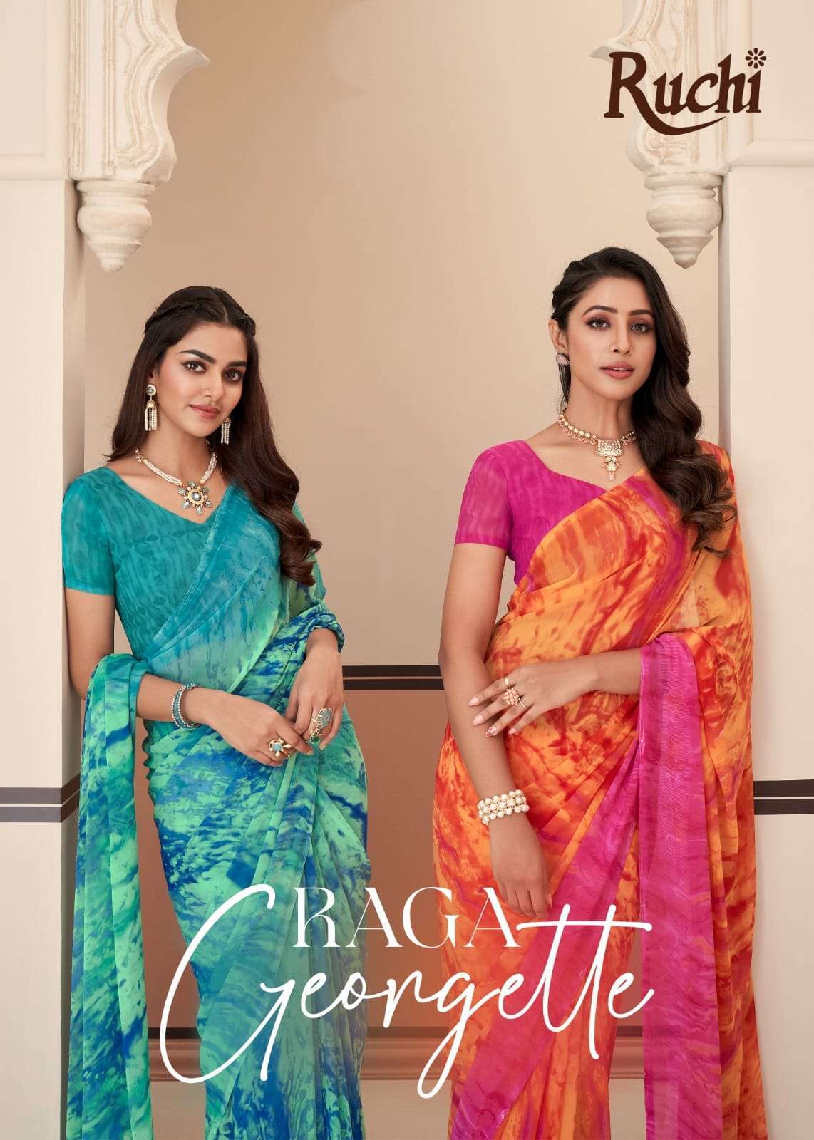ruchi ragaa georgette vol 7 series 25701-25706 Smooth Georgette saree