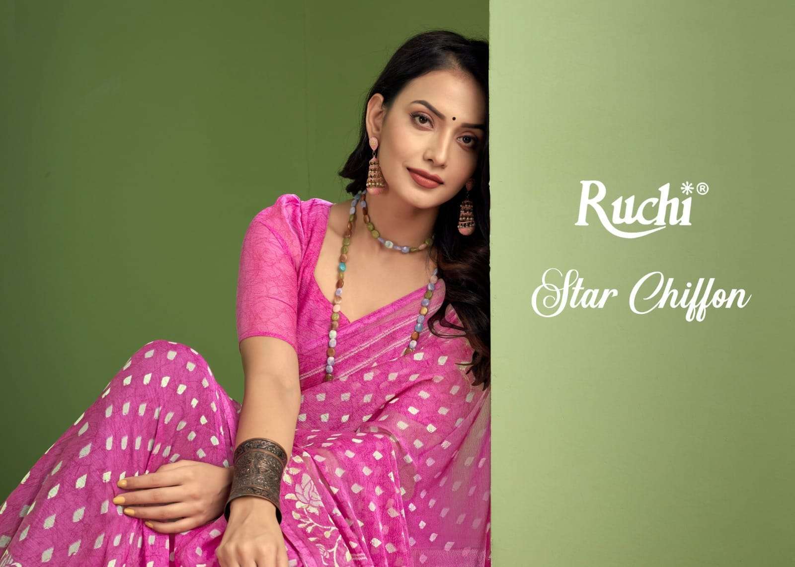 ruchi star chiffon vol 138 series 27001-27003 Chiffon Saree