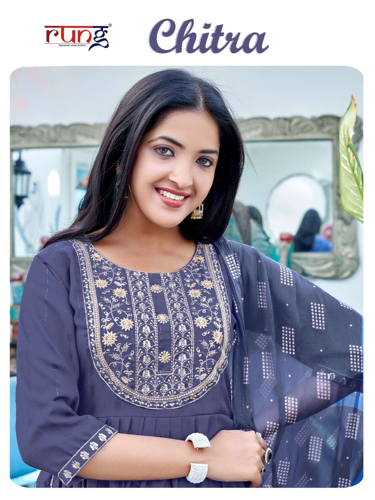 rung chitra series 01-08 heavy weaving rayon suit