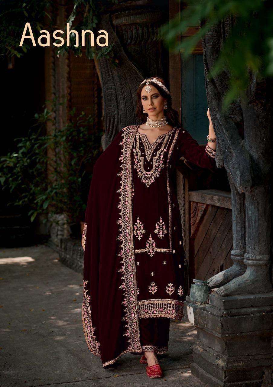 sargam aashna series 1112 premium 9000 velvet suit 