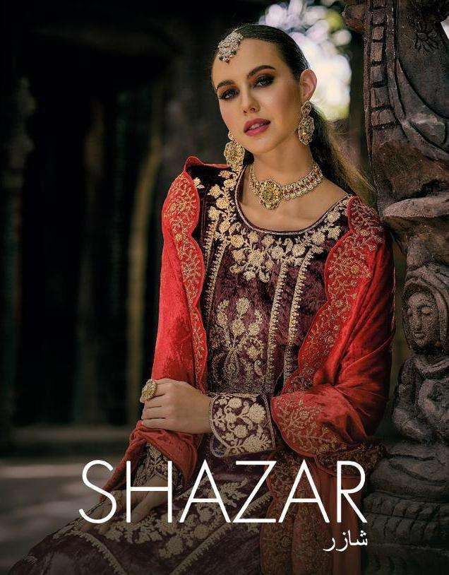 sargam shazar series 10001-10006 pure viscose velvet suit 