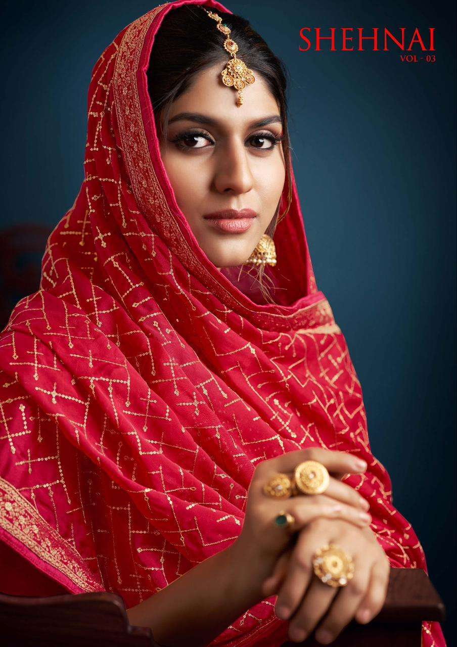 sargam shehnai vol 3 series 342001-342006 pure viscose suit