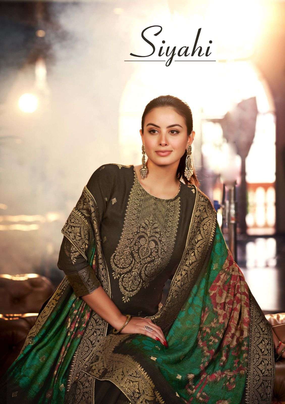 sargam siyahi series 351101-351106 pure viscose suit