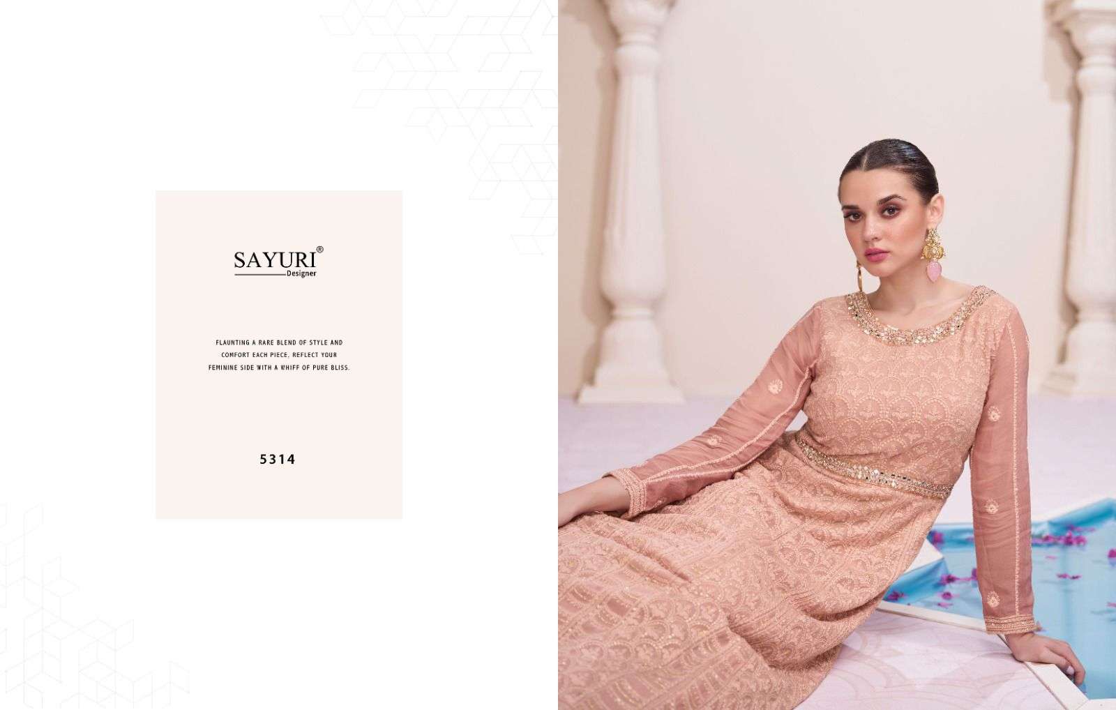 sayuri farudi designer real georgette gown 