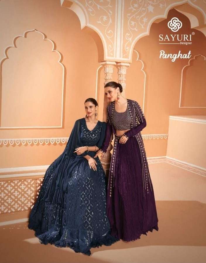 sayuri  panghat series 5280-5282 chinon silk lehenga