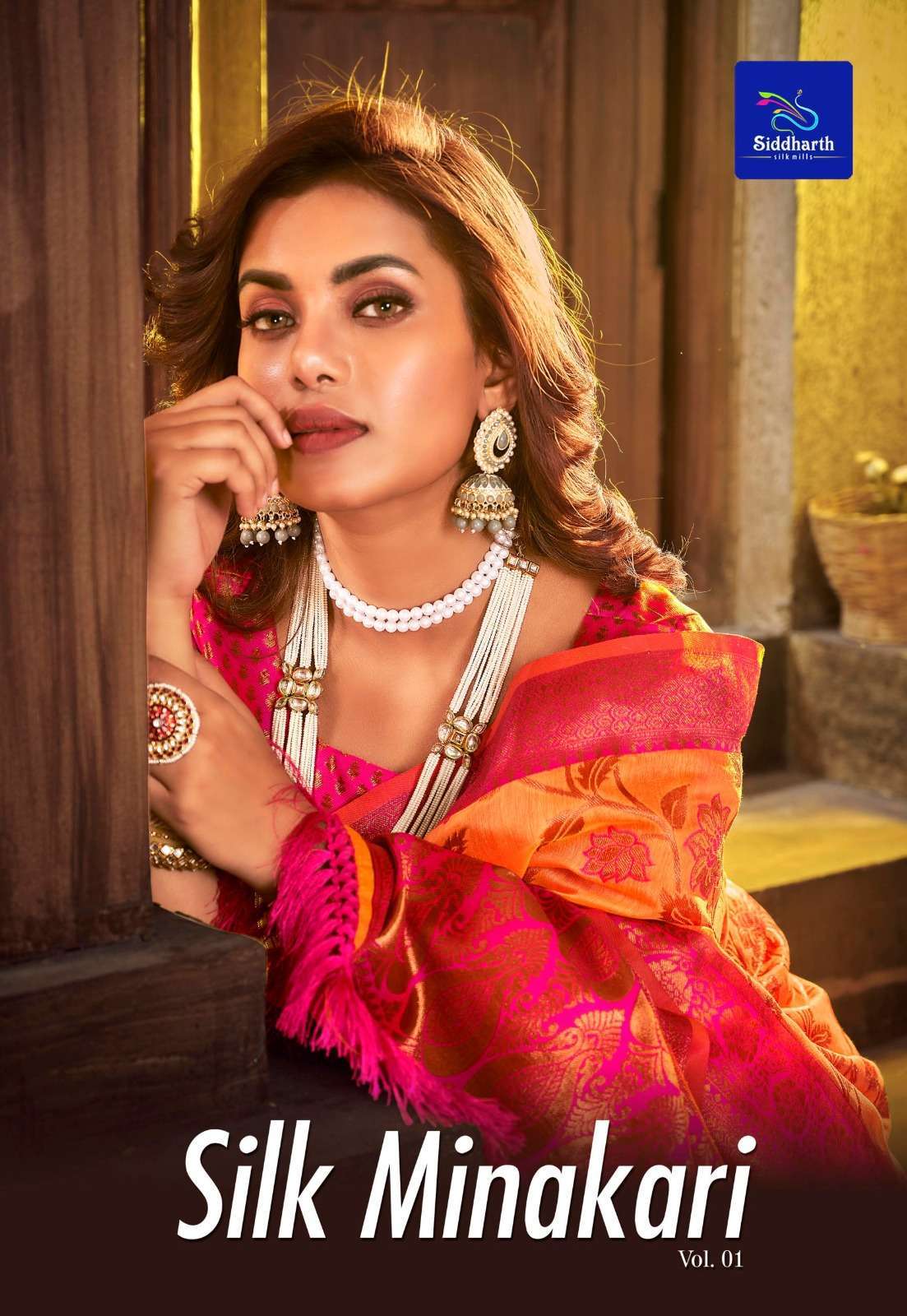 siddharth silk mills silk minakari vol 1 series 701-706 silk saree