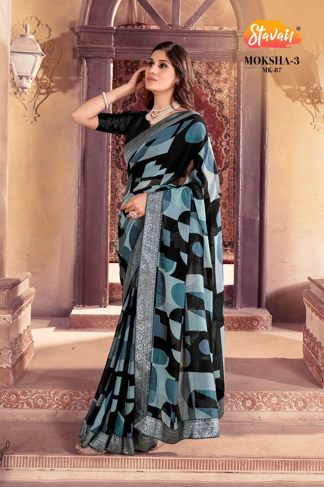 stavan moksha vol 3 series 86-90 heavy weightleess saree