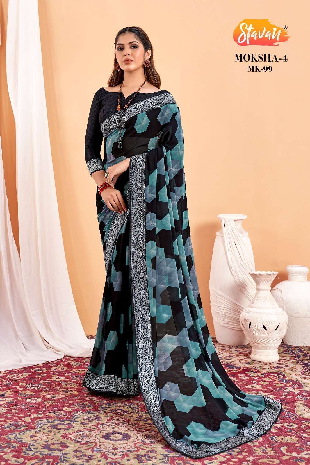 stavan moksha vol 4 series 91-100 heavy weightless saree