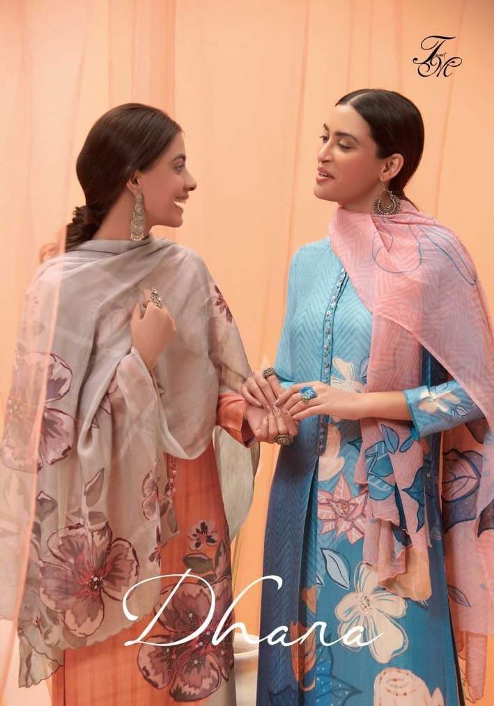 T&M dhara viscose simmer digital print handwork suit 
