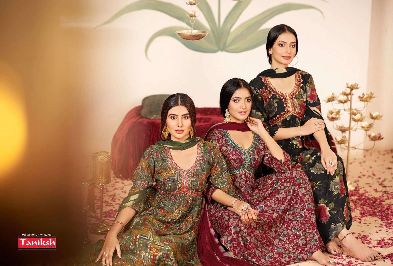 taniksh samata vol 1 series 1001-1008 two tone rayon suit