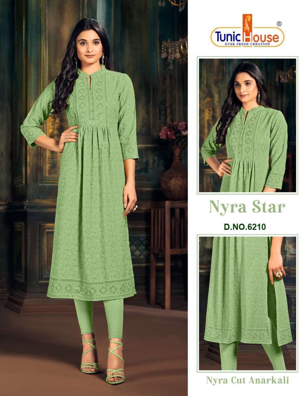 tunic house nyra star viscose rayon kurti