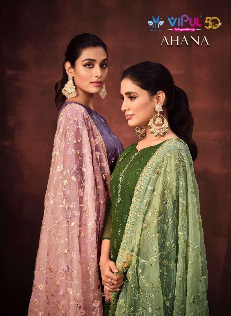 vipul aahan series 5461-5466 shimmer organza suit 