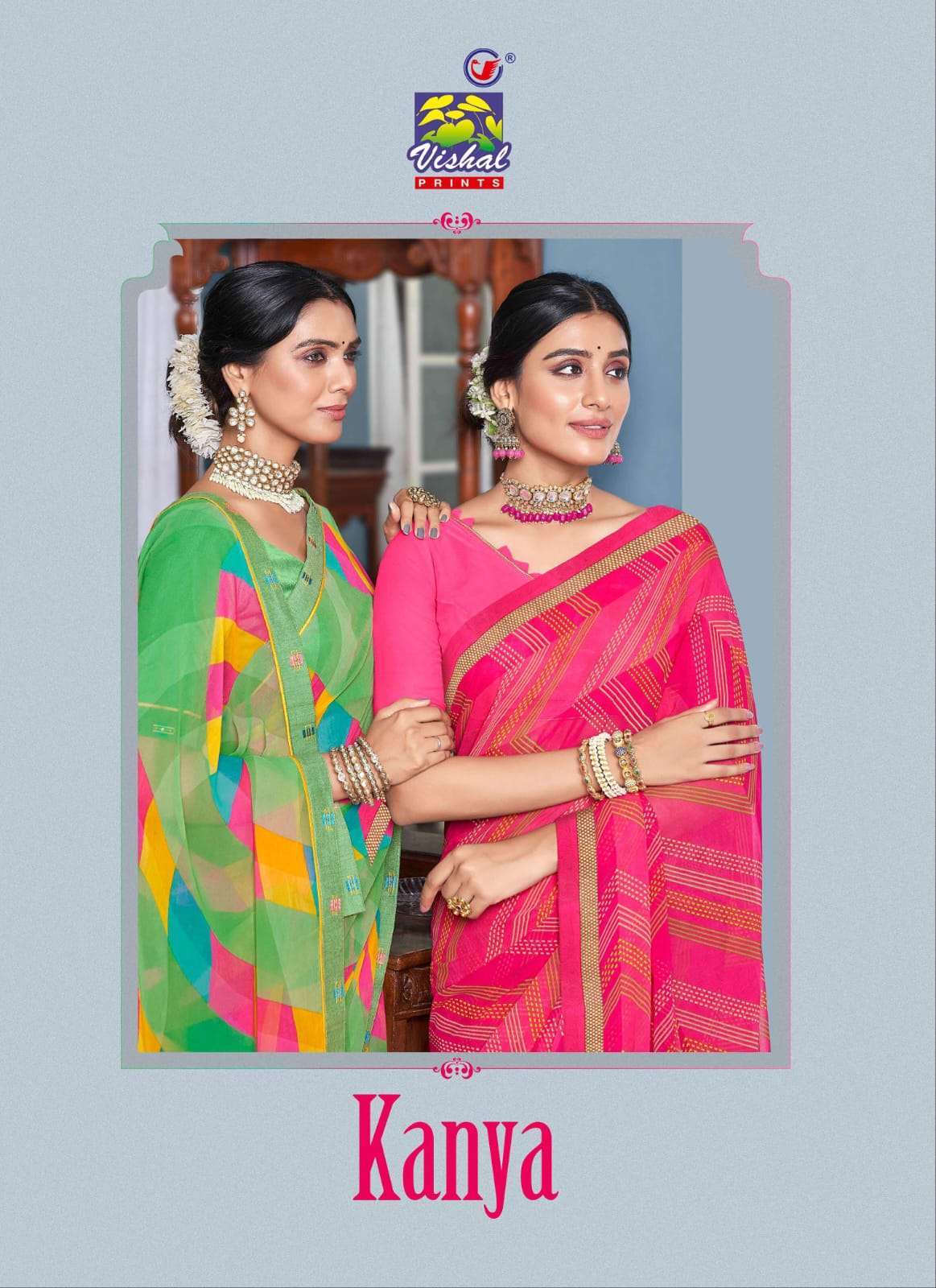 vishal prints kanya series 46863-46874 georgette saree