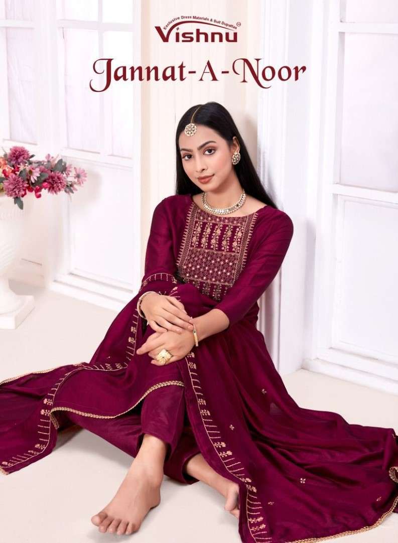 vishnu impex jannat a noor series 9001-9012 vichitra silk suit 