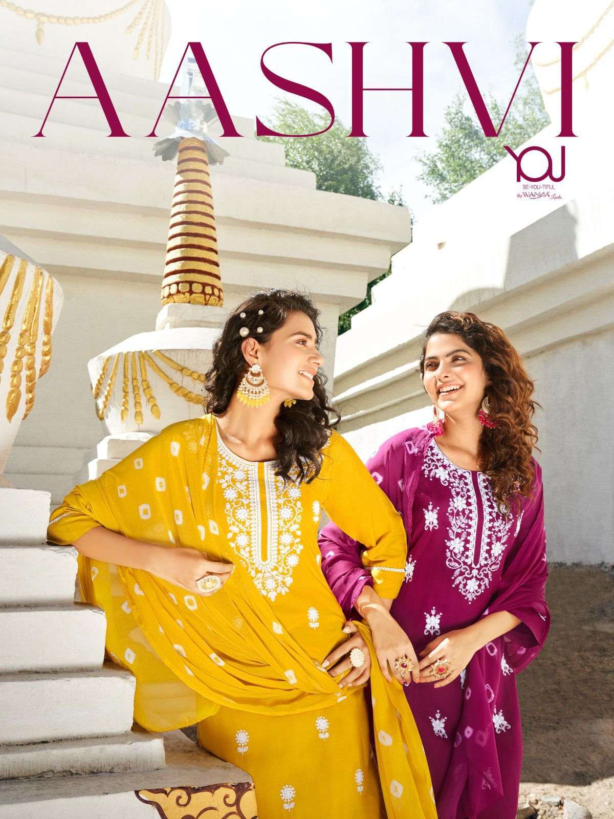 wanna you aashvi series 5001-5007 Rayon Slub suit