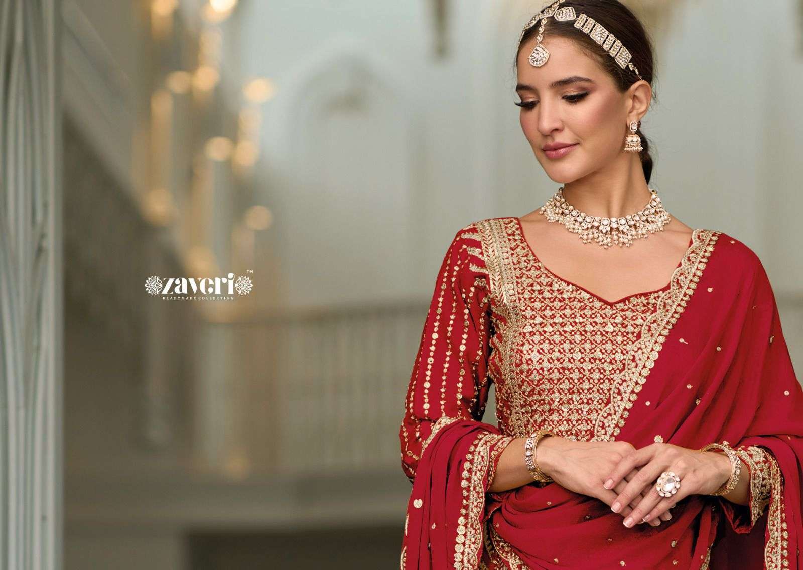 zaveri preet series 1240-1243 premium silk with heavy embroidery workss suit