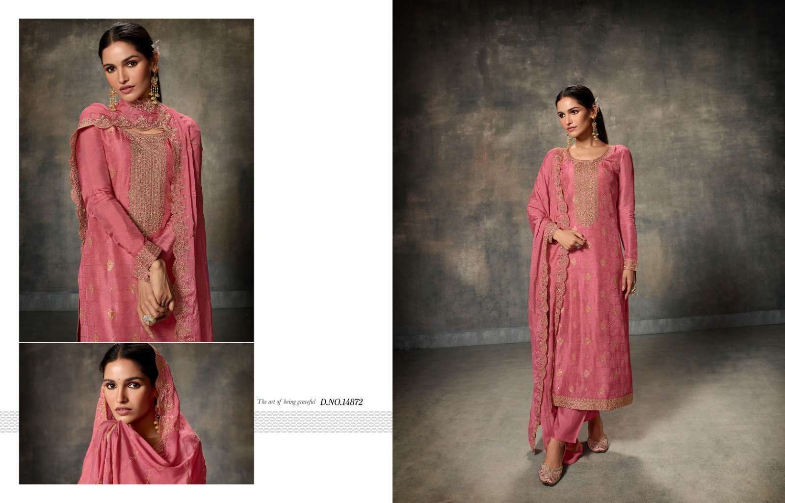 zisa memsahiba 14871-14875 Viscose weaving dola emboss silk suit
