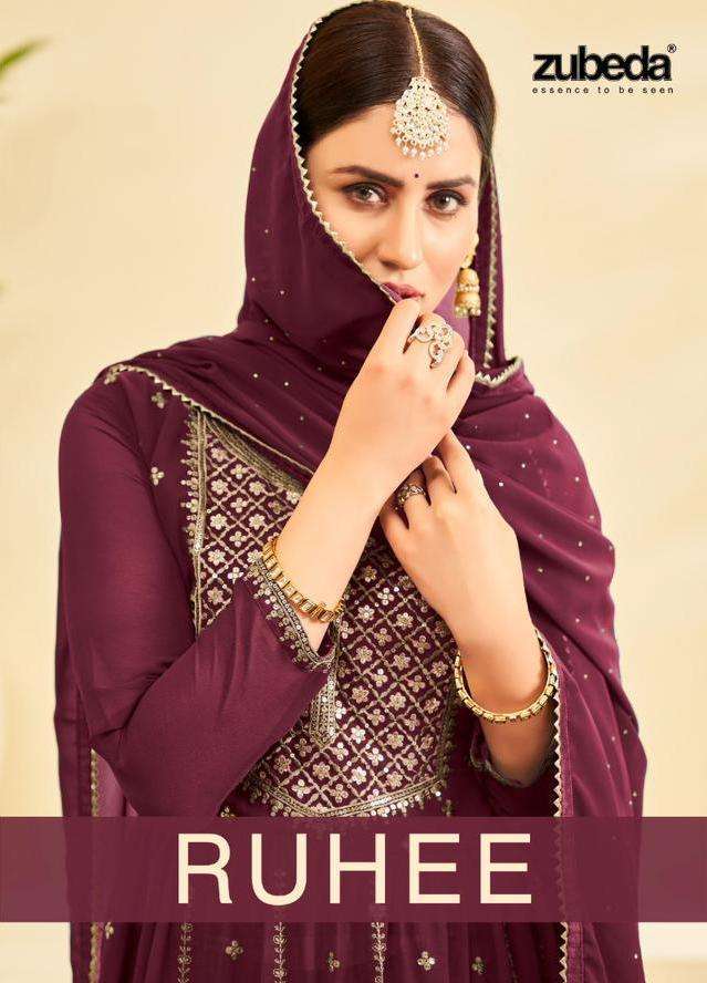 zubeda ruhee series 2001-2006 real georgette readymade suit 