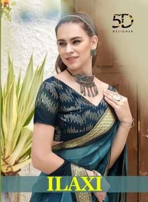 5d designer ilaxi series 4925-4932 crape georgette saree