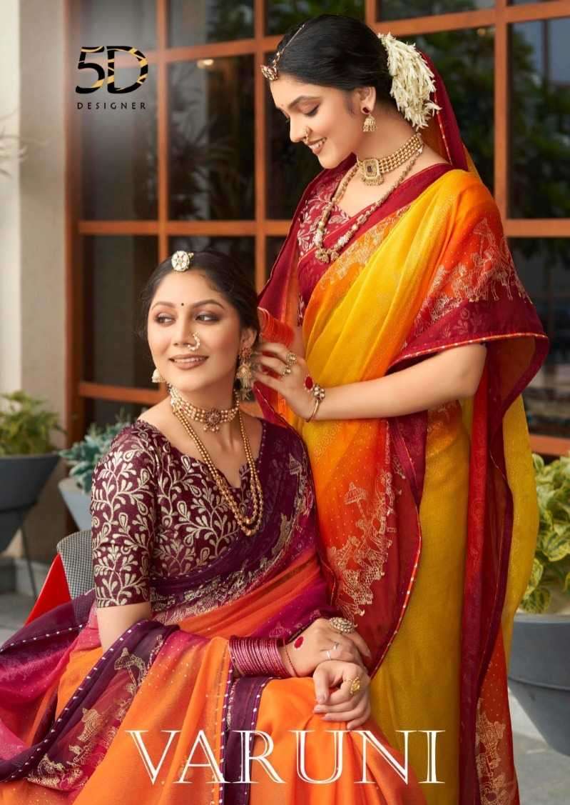 5d designer varuni series 4713-4720 chiffon saree