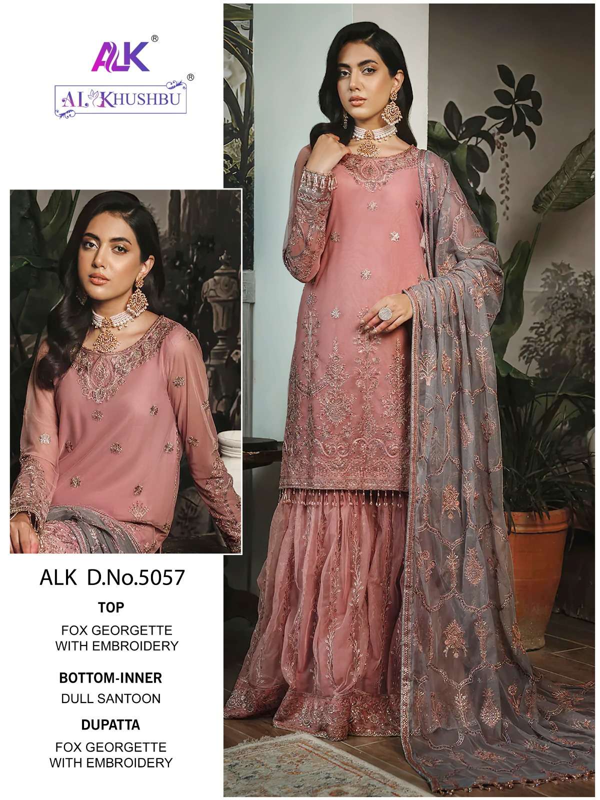 Al khushbu 5057 designer georgette suit