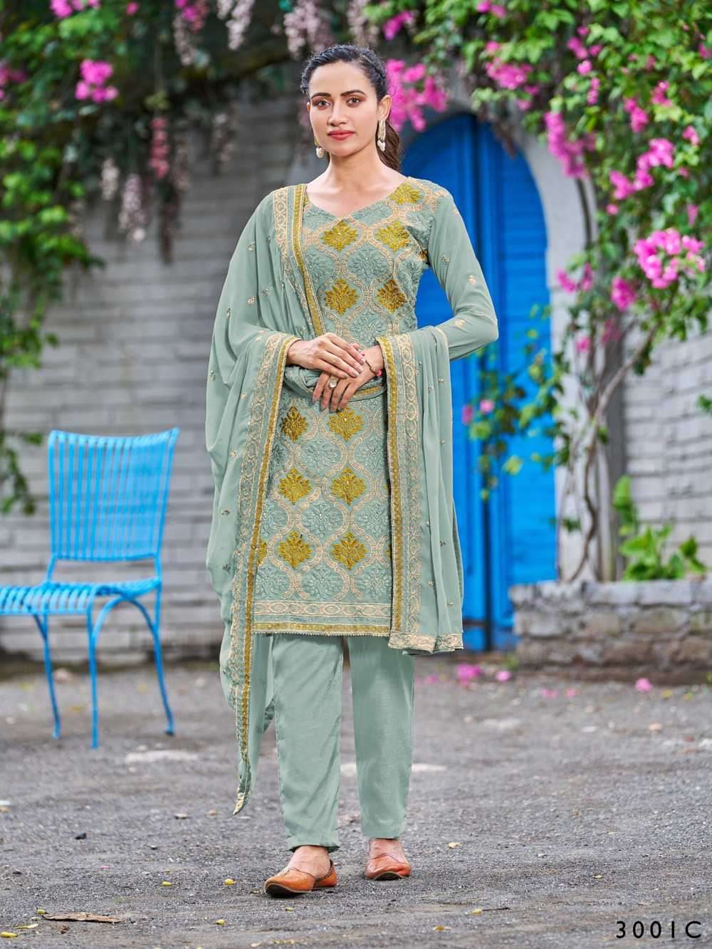 alfaaz yuti series 3001 Faux Georgette suit