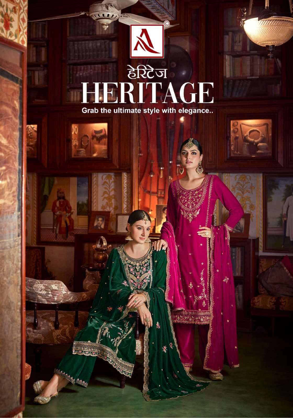 alok suit heritage series 1348001-1348005 Premium Velvet suit