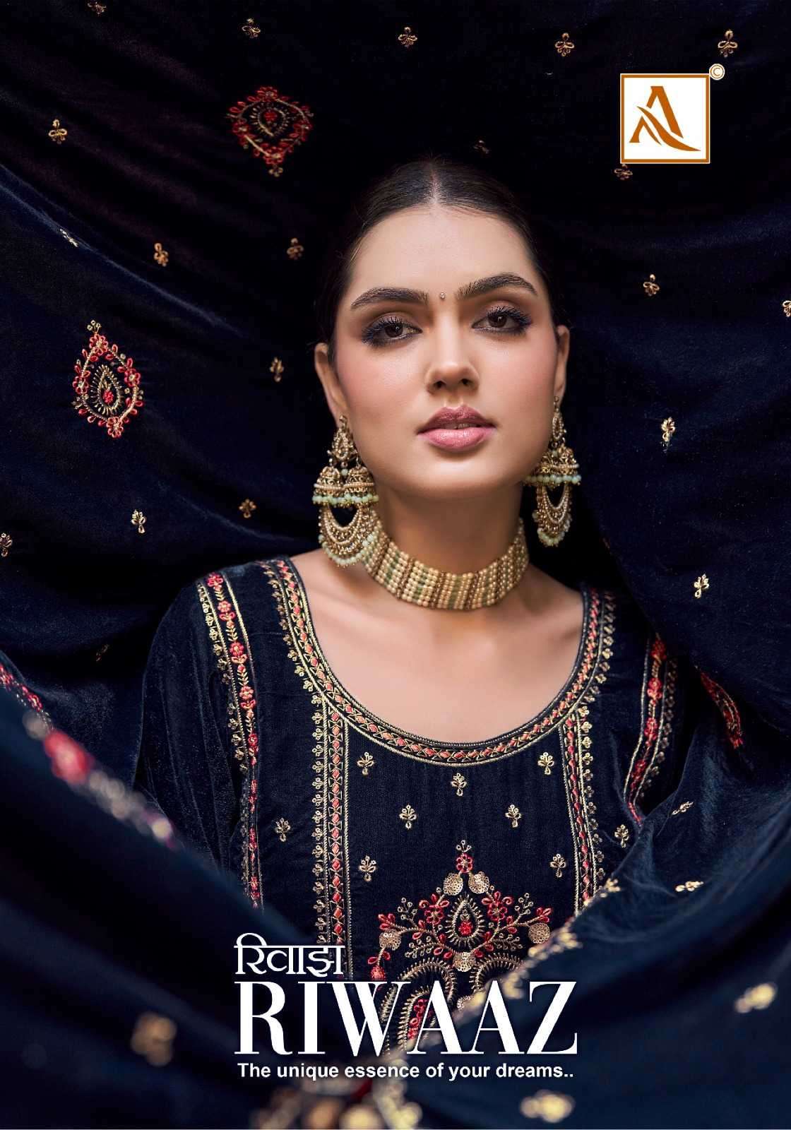 alok suit riwaaz series 133001-133005 Premium Velvet suit