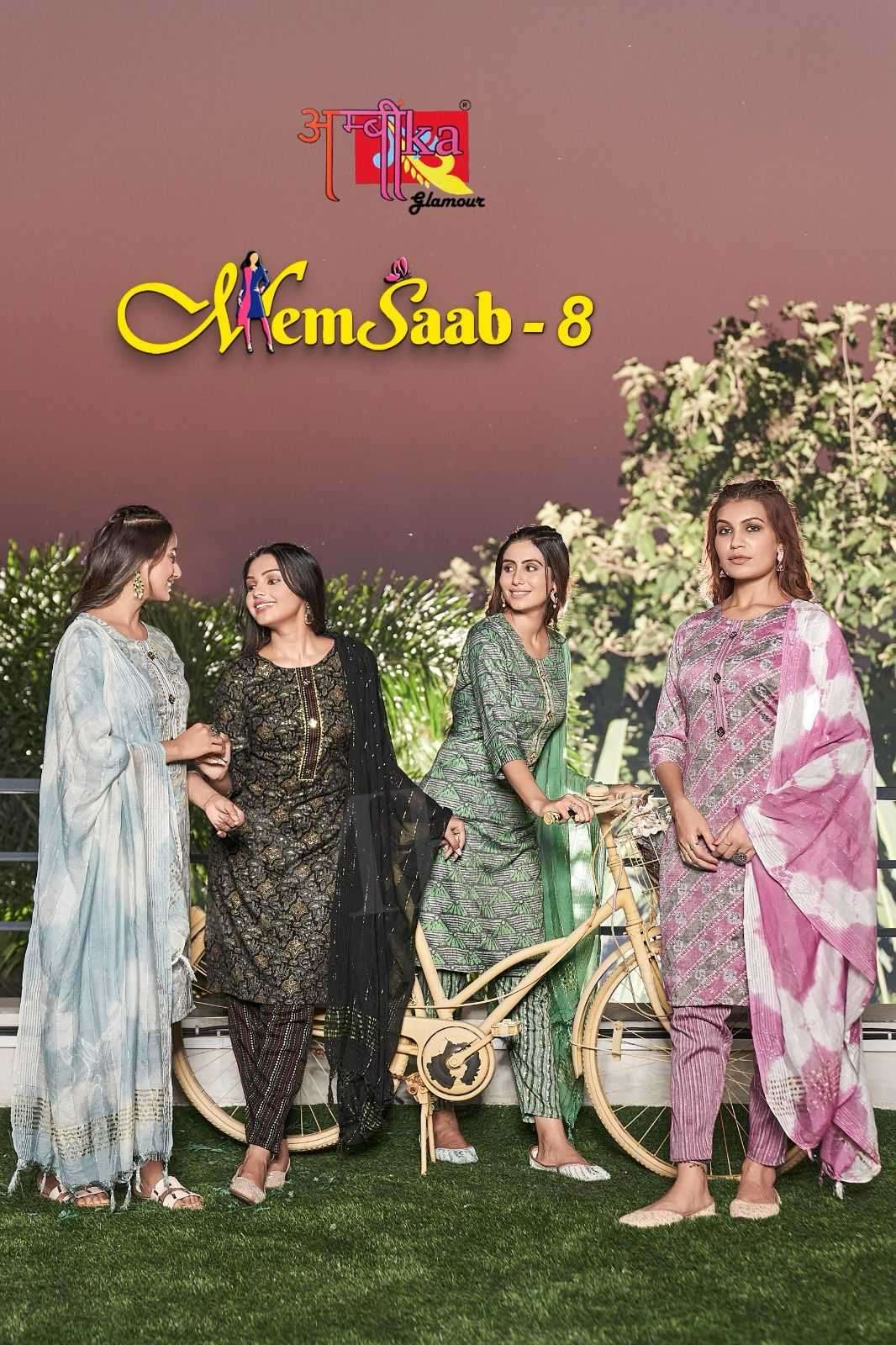 ambika kurtis memsaab vol 8 capsule readymade suit