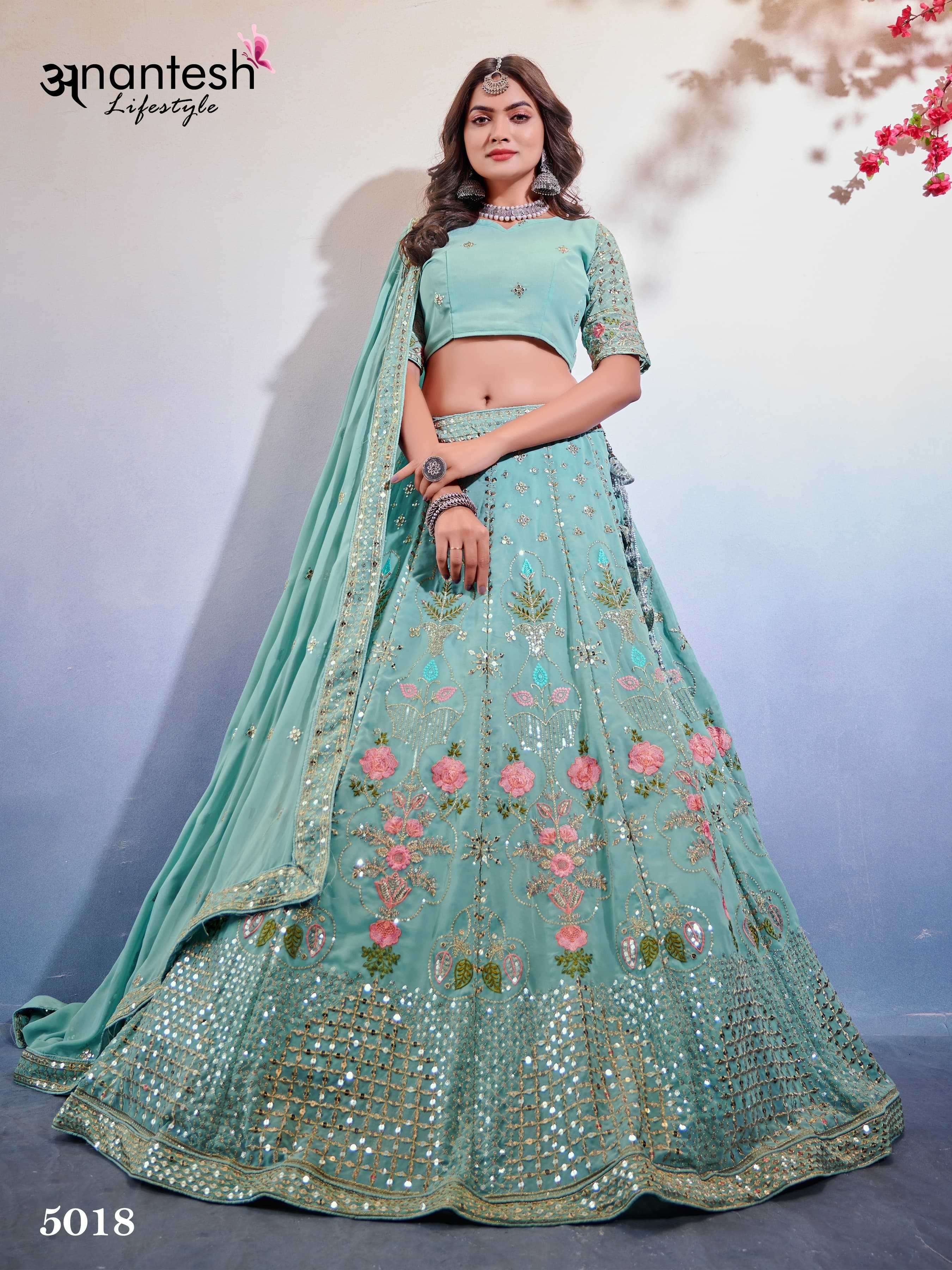 anantesh 5018 premium georgette lehenga