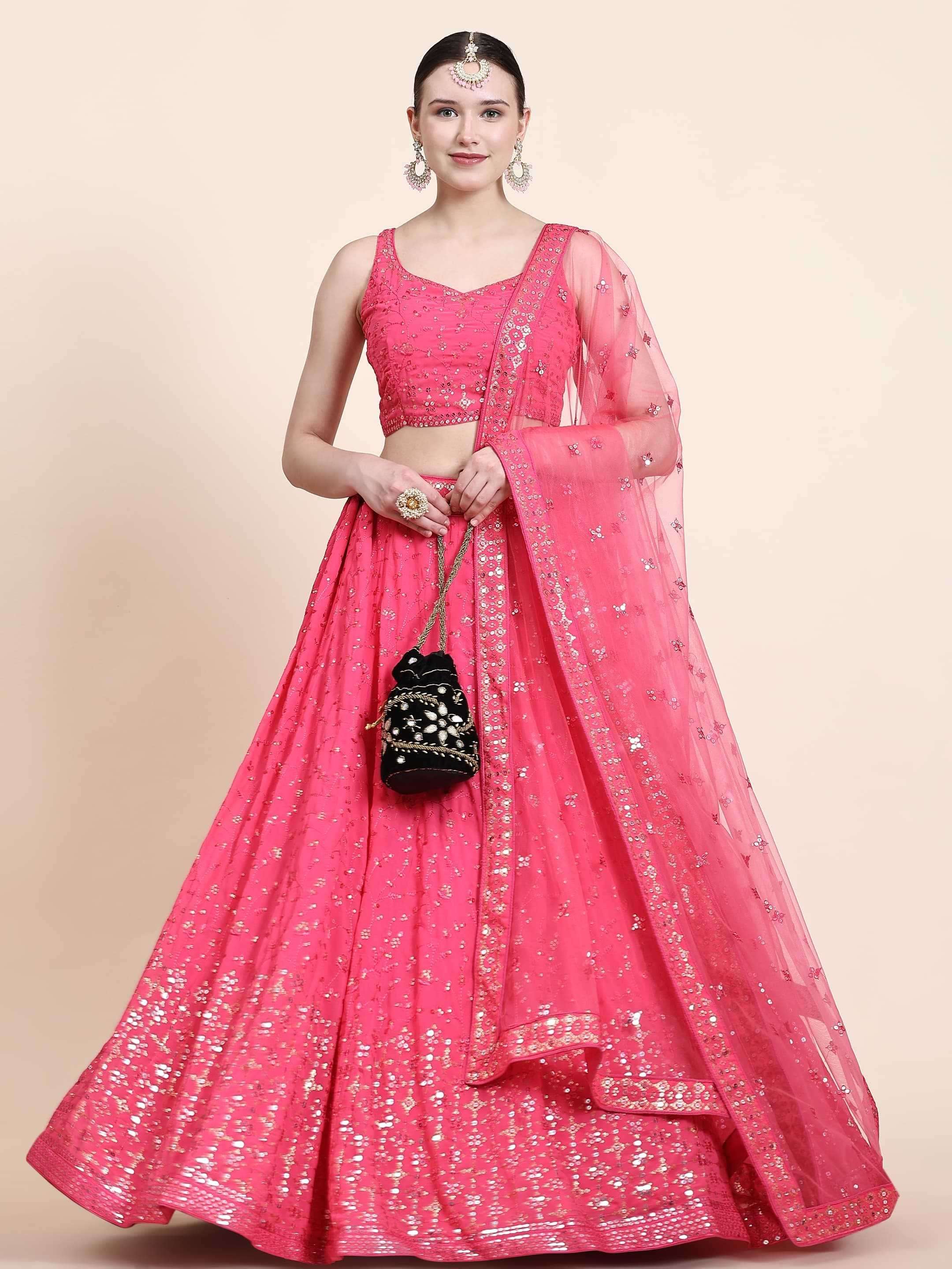 anantesh 5023 georgette embroidery lehenga