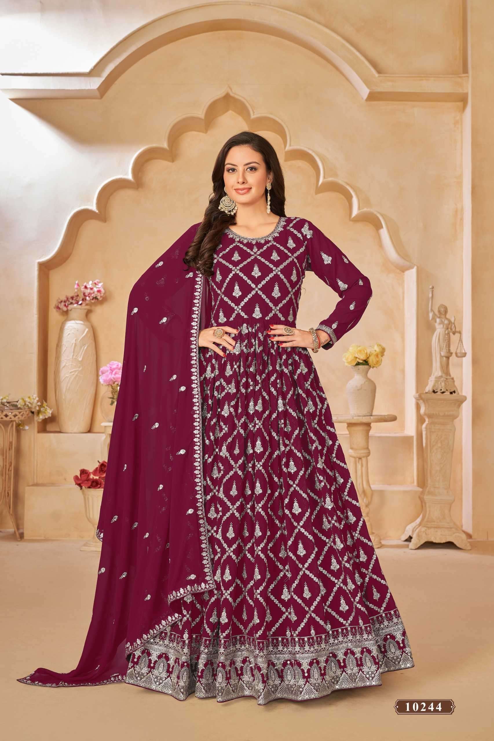 anjubaa vol 24 series 10241-10244  Faux Georgette suit