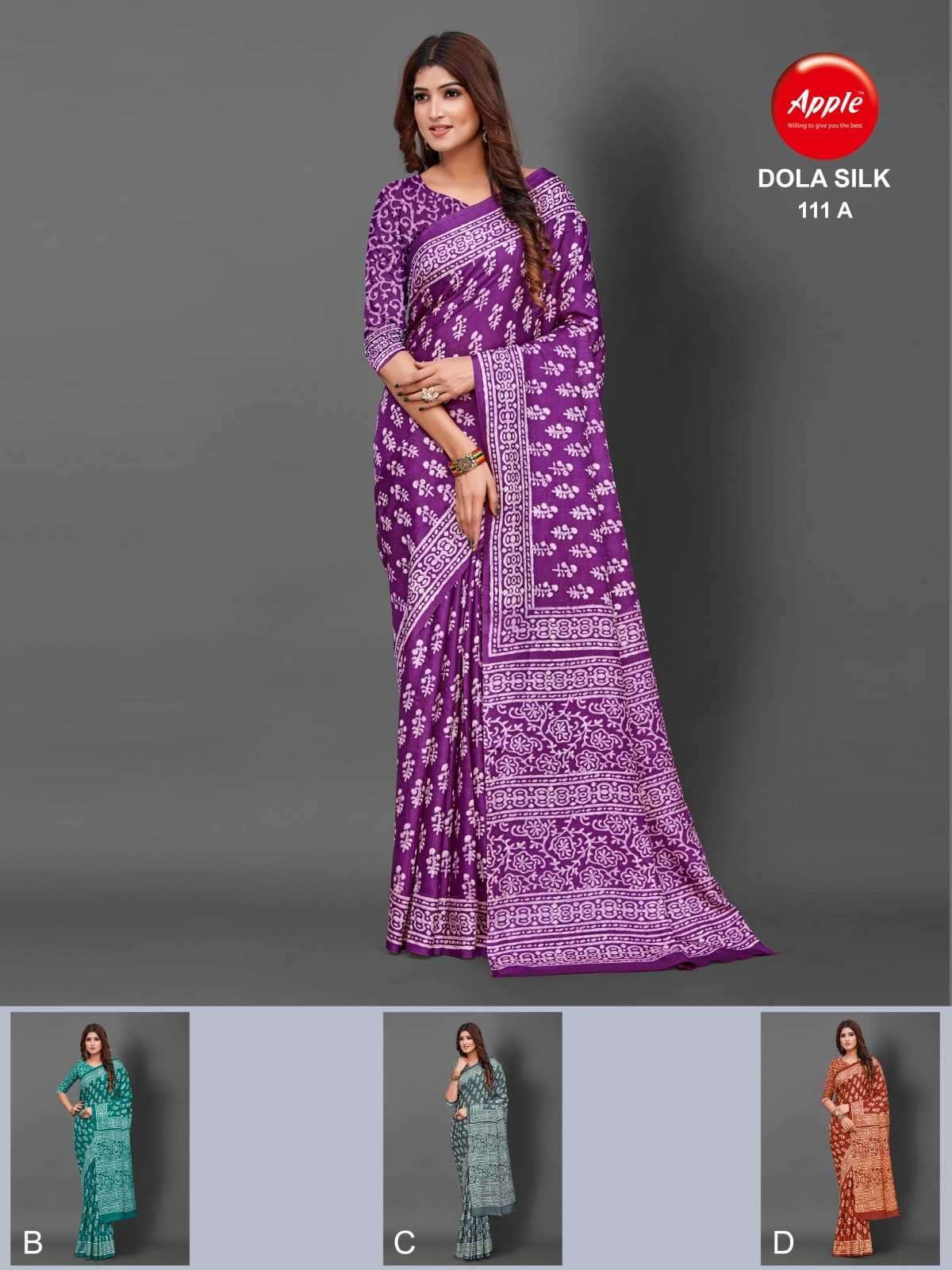 apple dola silk fancy dola silk saree