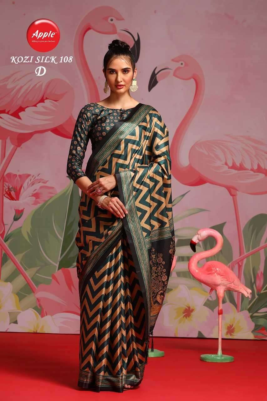 apple kozi silk 108 fancy silk saree