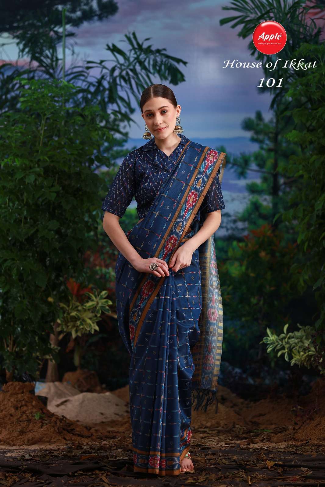 apple saree house of ikkat series 101-108 silk saree