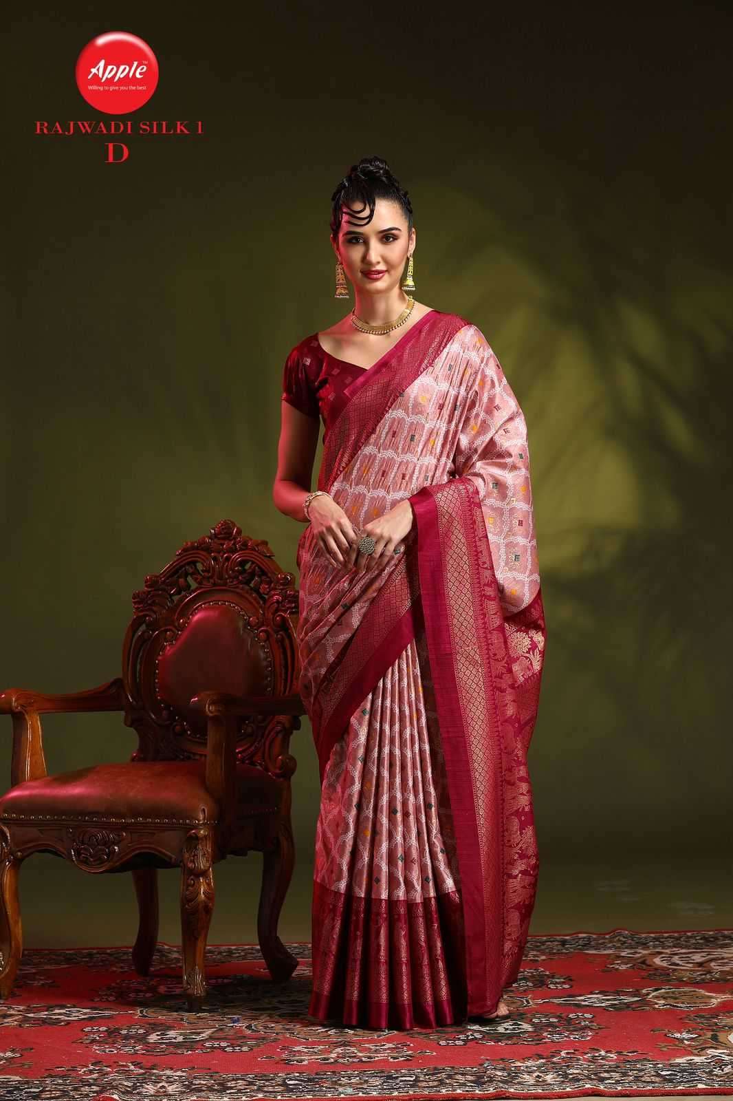 apple sarees rajwadi silk vol 1 dola silk saree