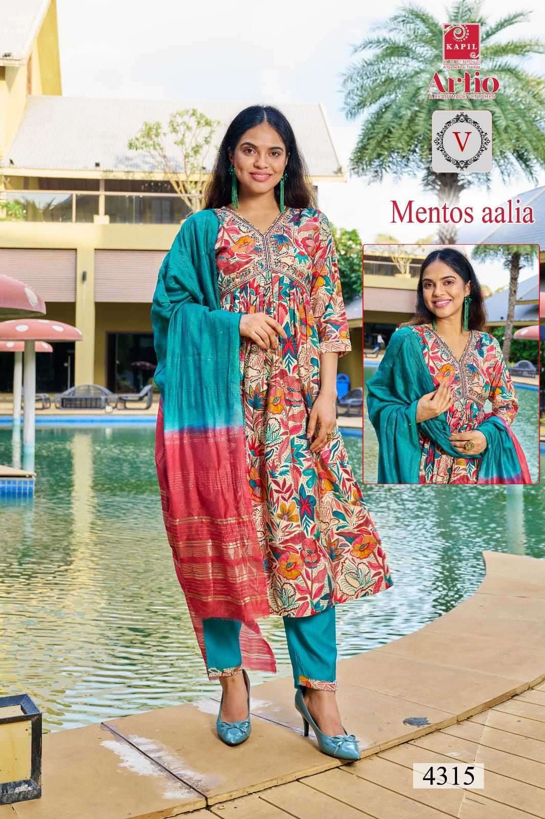 artio mentos aaliya series 4301-4320 modal print suit