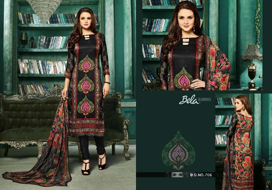 Bela Eminent series 701-709 Velvet Satin Digital Prints suit
