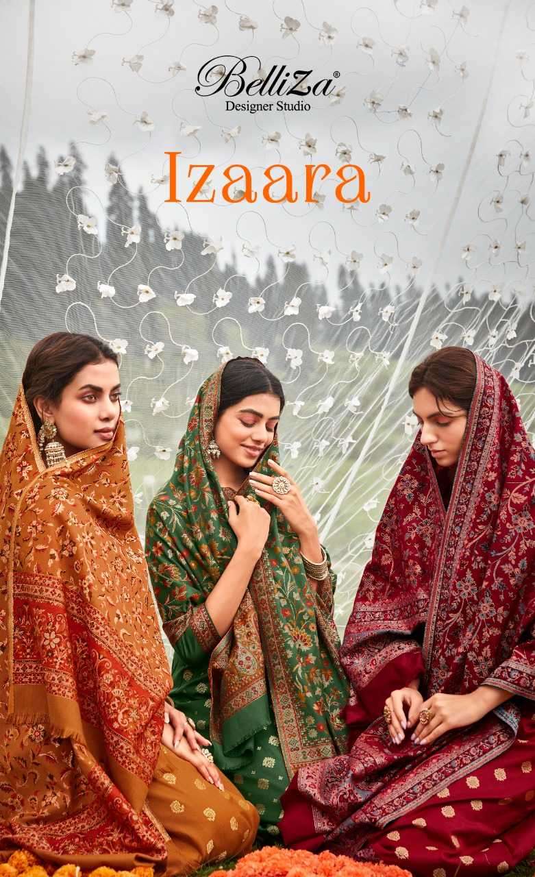 belliza izaara series 728001-728008 Pure Original Wool Pashmina suit
