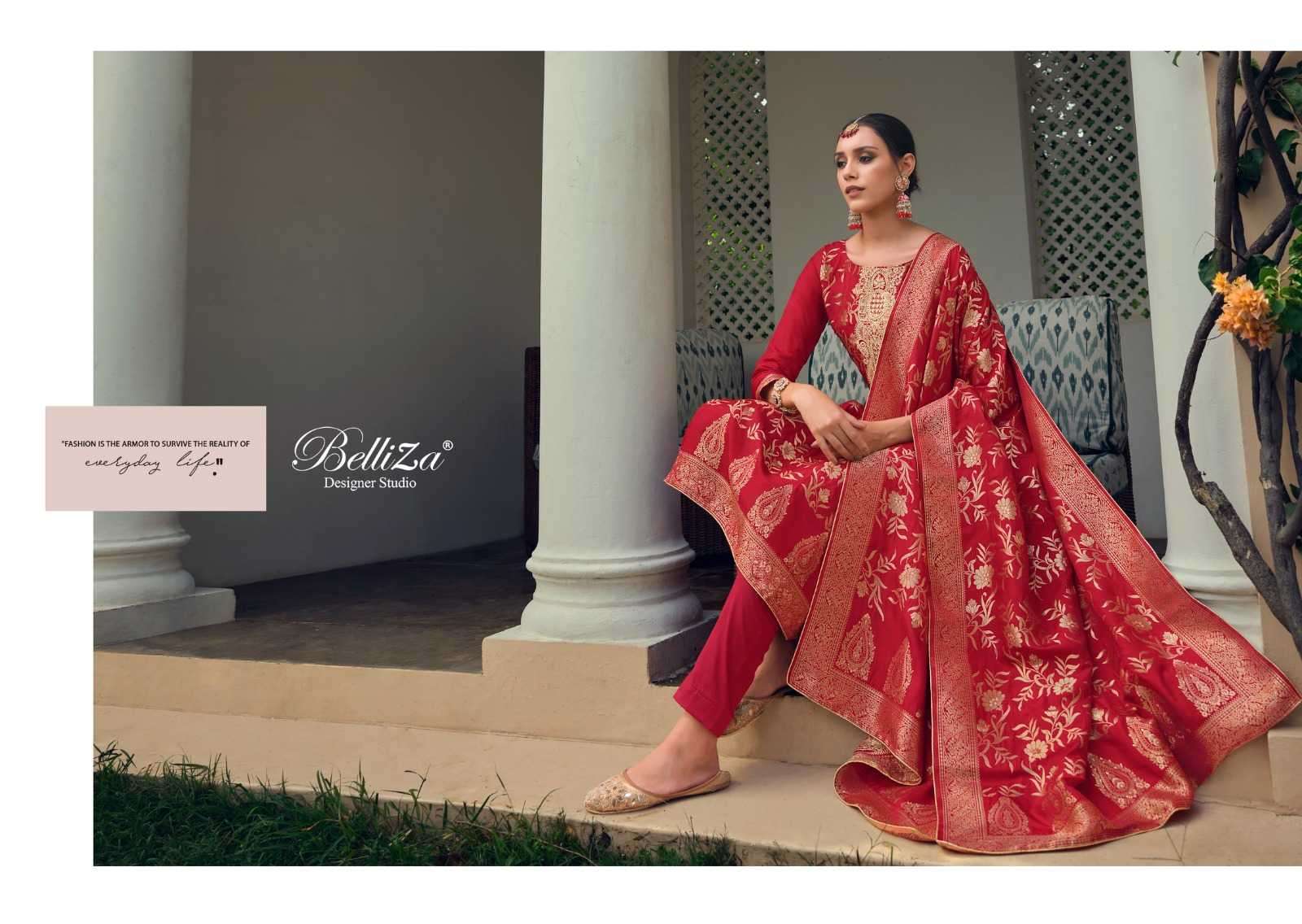 belliza lashkara series 816001-816006 Pure Viscose Dola Jaquard suit