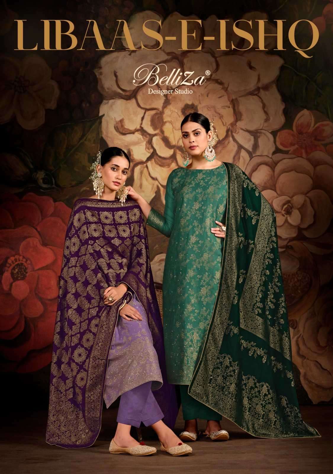 belliza libaas e ishq series 842001-842006 pure viscose pashmina suit 