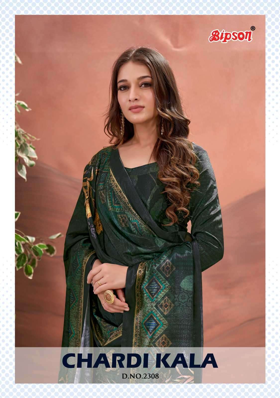 bipson chardi kala 2308 pure crape silk suit 