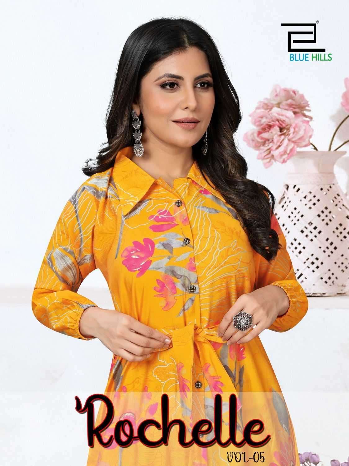 blue hills rochelle vol 5 series 501-503 modal chanderi kurti