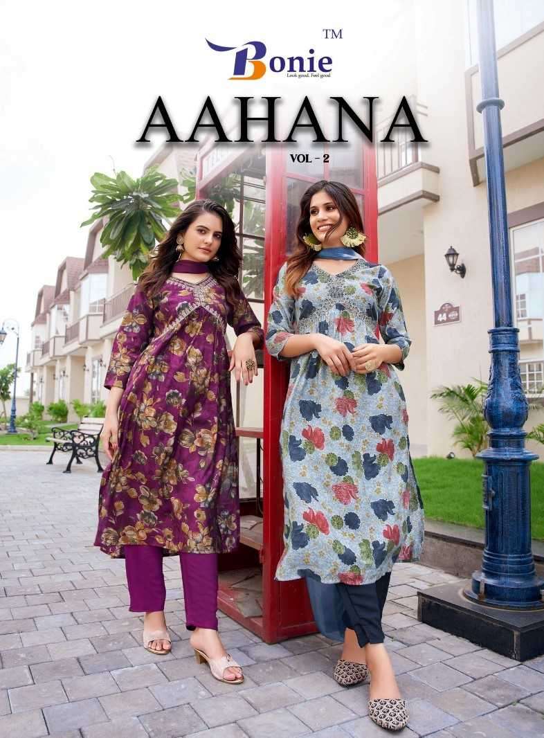 bonie aahana vol 2 series 2001-2008 heavy chanderi suit
