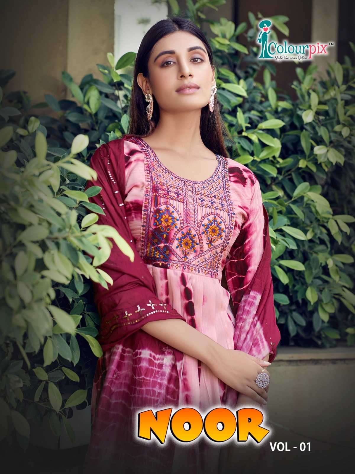 colourpix noor series 1001-1006 Heavy Viscose readymade suit