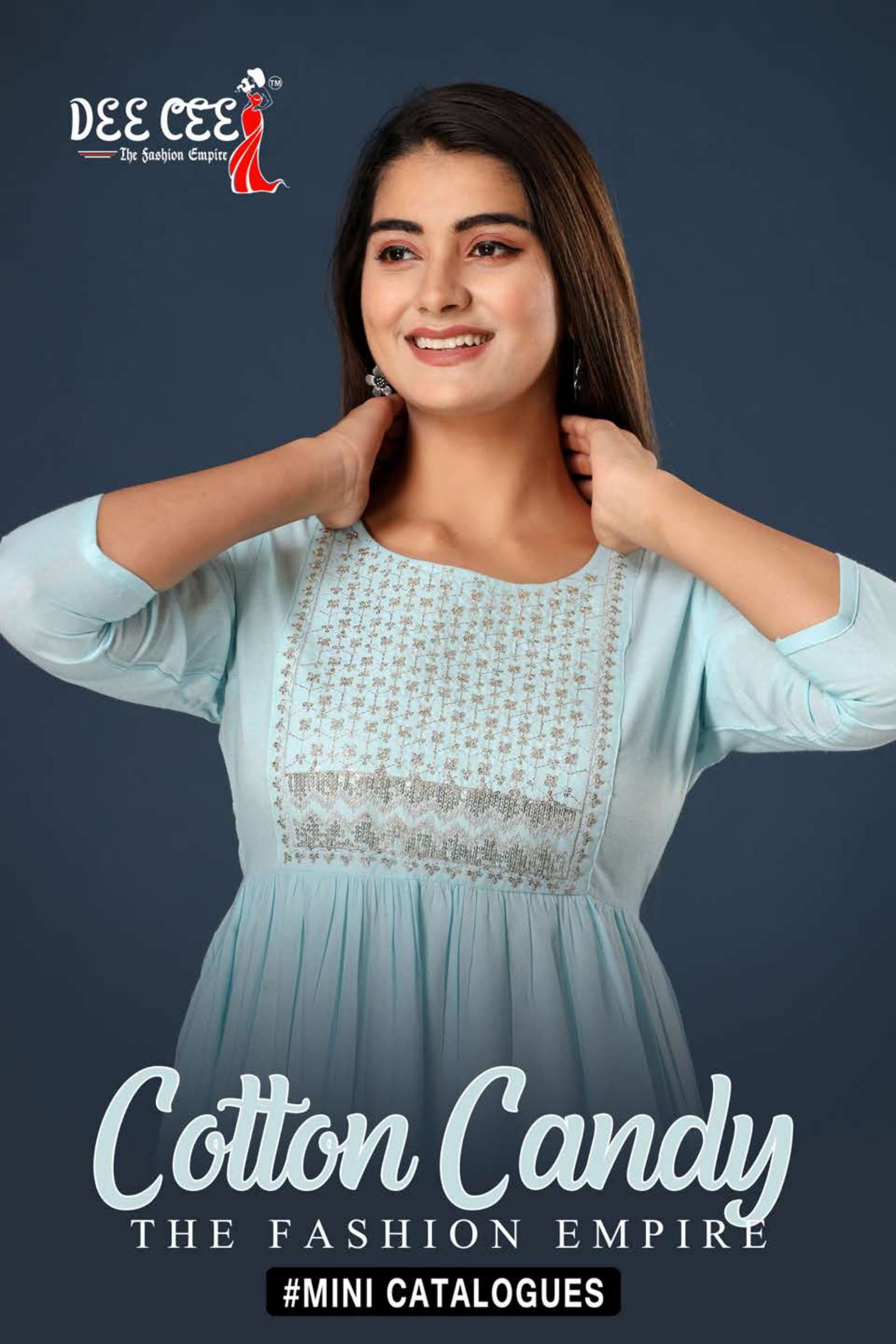 dee cee cotton candy series 1001-1006 cotton yarn kurti