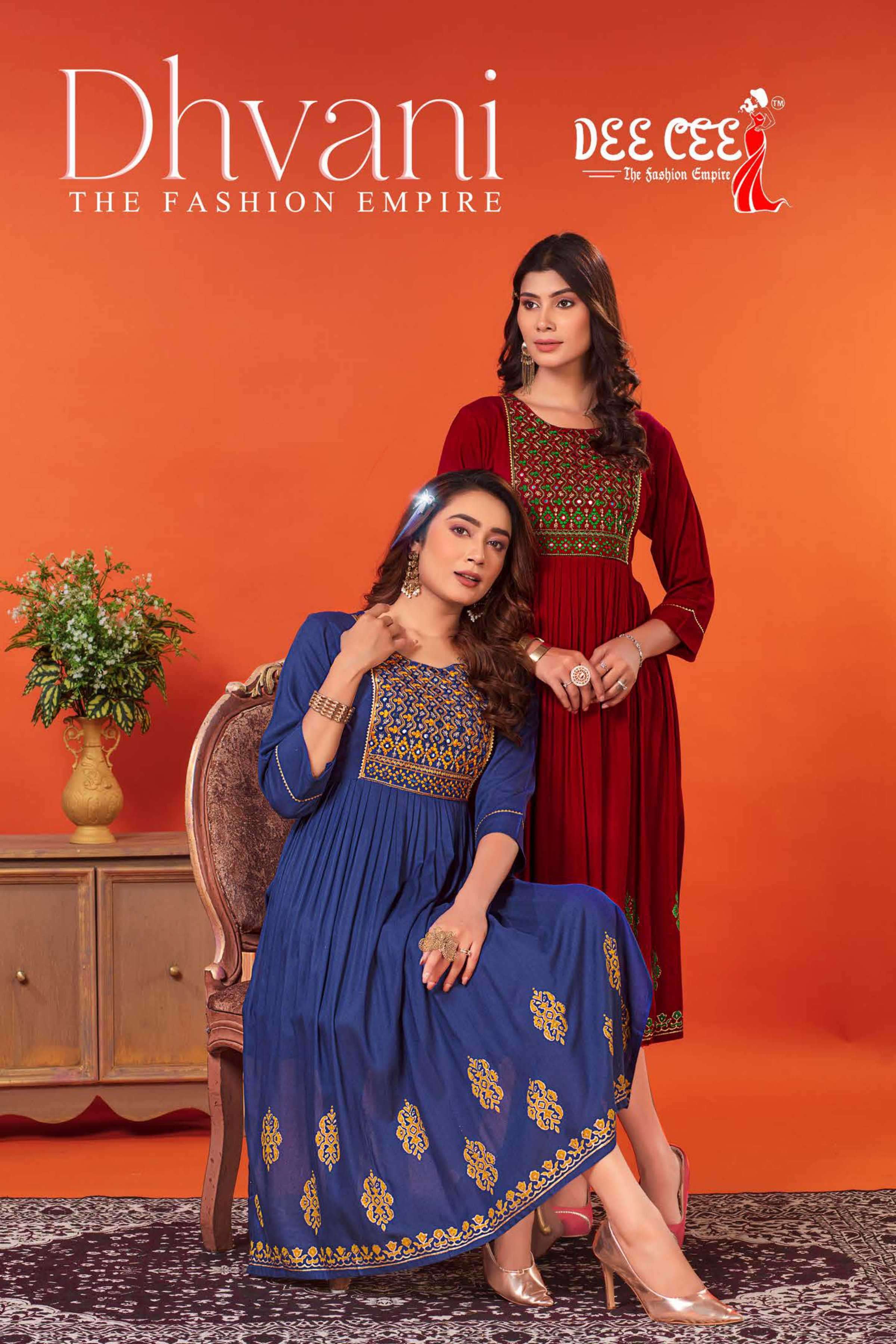 dee cee dhvani series 101-106 heavy rayon kurti