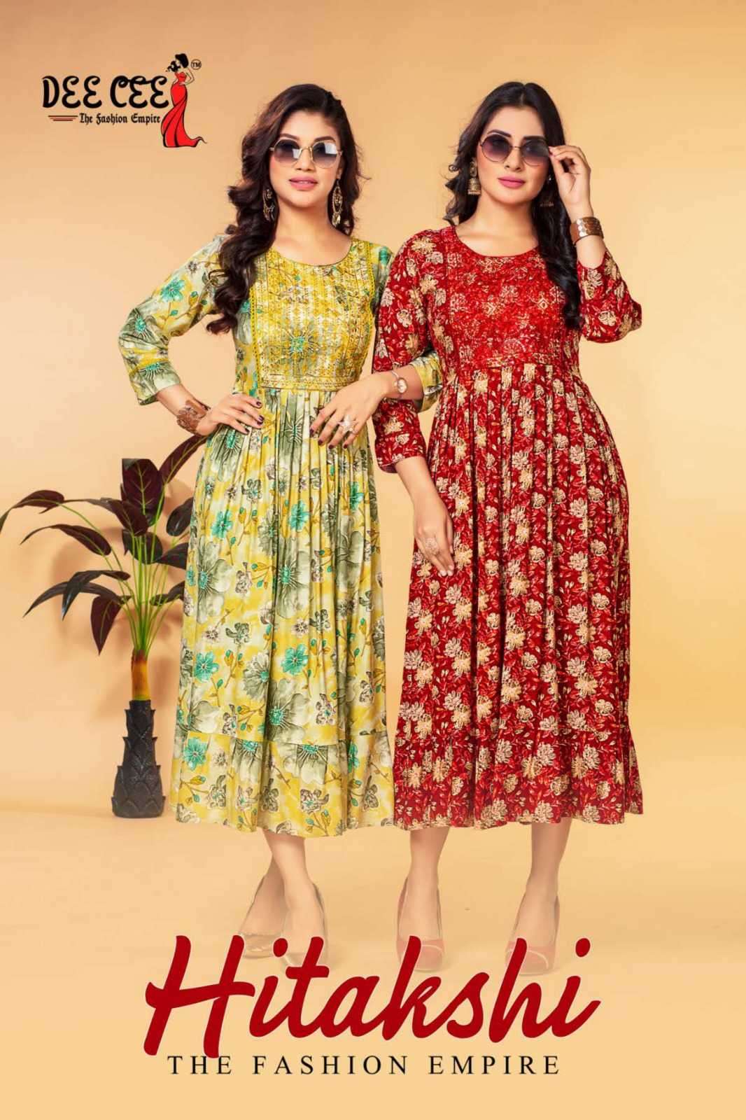 dee cee hitakshi series heavy rayon kurti 