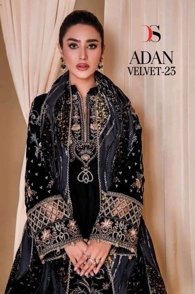 deepsy suit adan velvet 23 series 3251-3254 Velvet with heavy embroidery suit